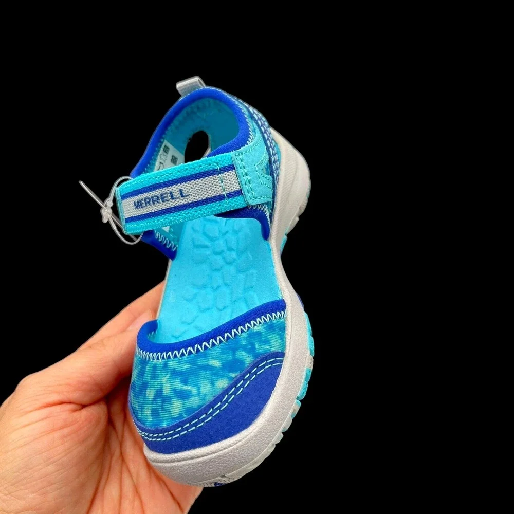 Merrell Baby Girls‎ Closed Toe Sandals Sz 5.5 Wide Aqua Turquoise Water Friendly